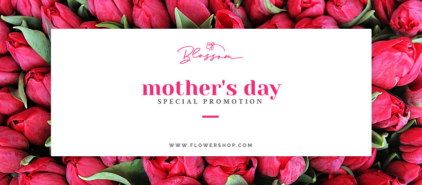 Mothers Day Special Promotion Tulips Facebook Cover 820x360