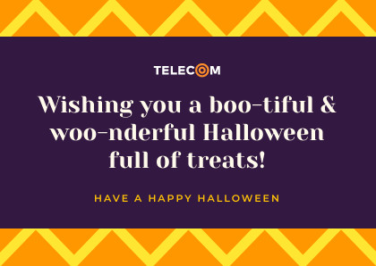 Telecom Bootiful and Woonderful Halloween Card 420x298 template preview