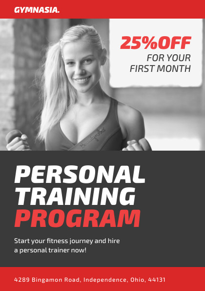 Personal Trainer Program – Flyer Template 420x595 template preview