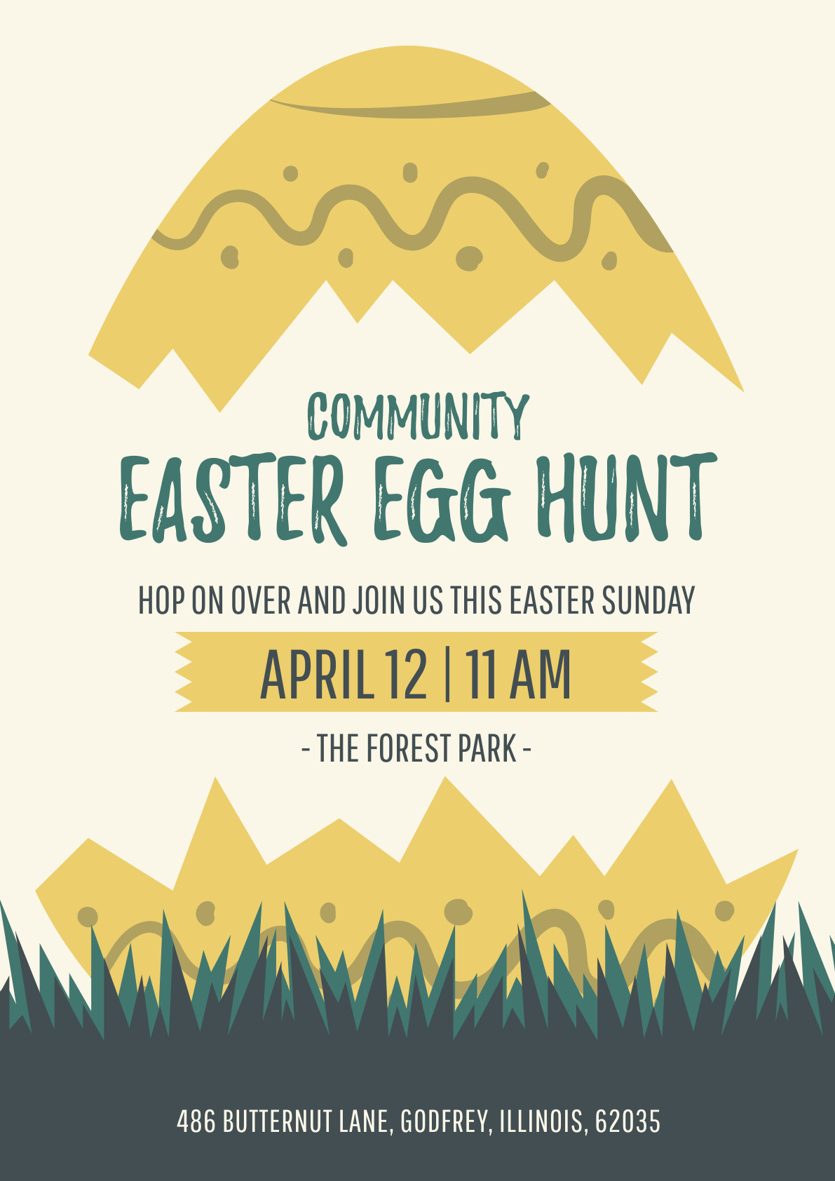 Community Easter Egg Hunt – Poster Template 1191x1684