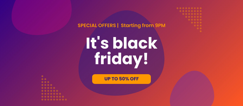 Special Blob Black Friday Facebook Cover 820x360