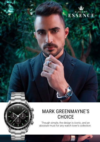 Elegant Luxury Men's Watch – Flyer Template 420x595 template preview