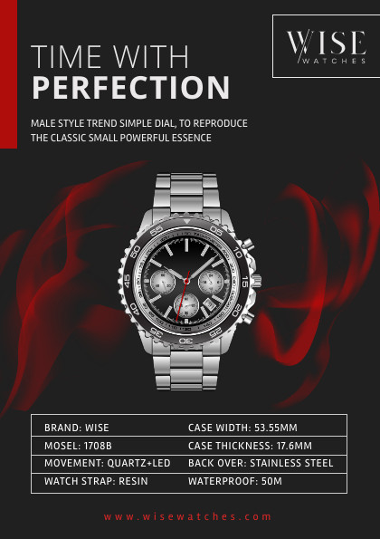 Men's Watch Flyer Template 420x595