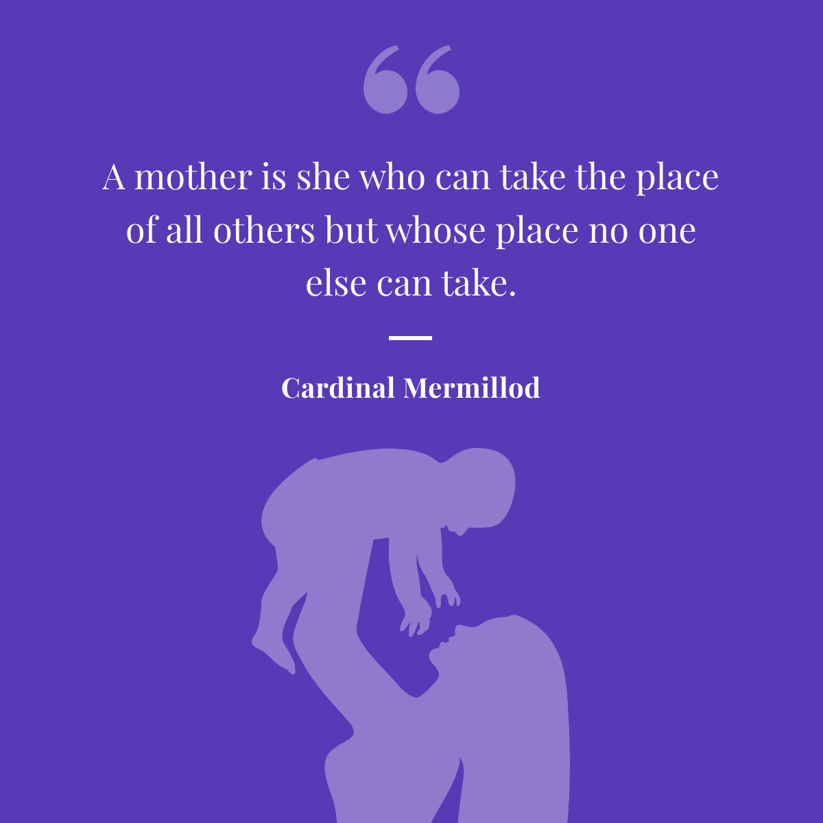 Mother's Day Cardinal Mermillod Quote Responsive Square Art 1200x1200