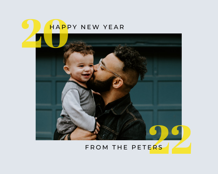 2022 Happy New Year Family Photo Collage 709x567 template preview