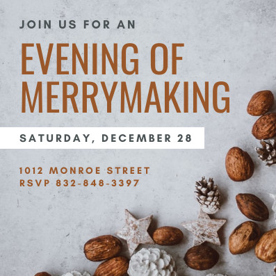 Evening of Christmas Merrymaking Invitation 397x397 template