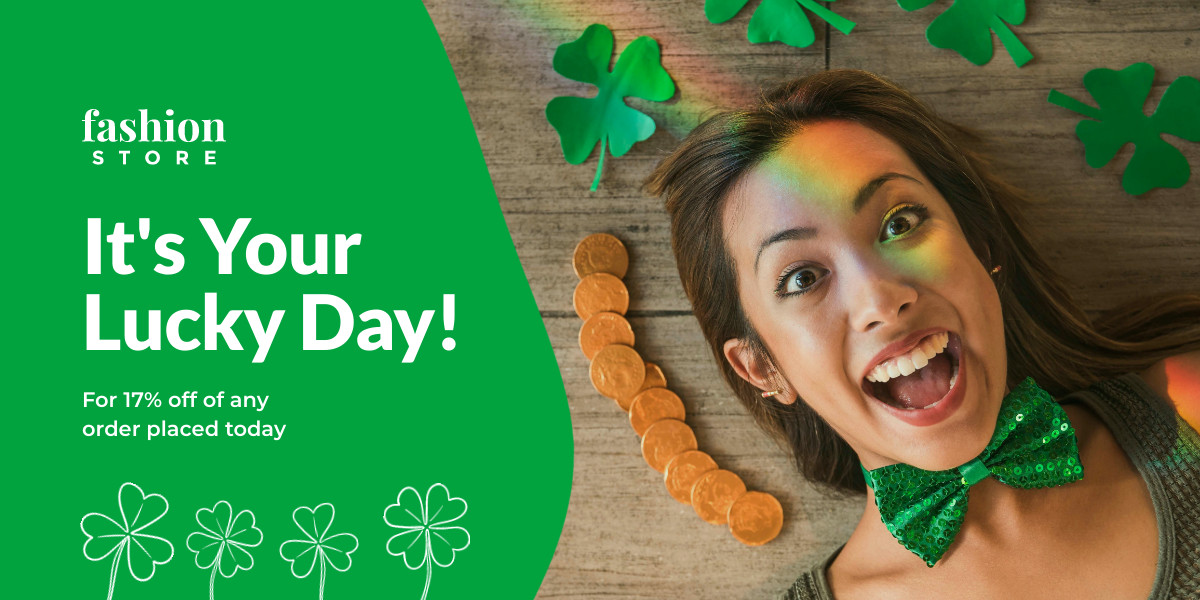 Saint Patrick's Your Lucky Day Facebook Cover 820x360
