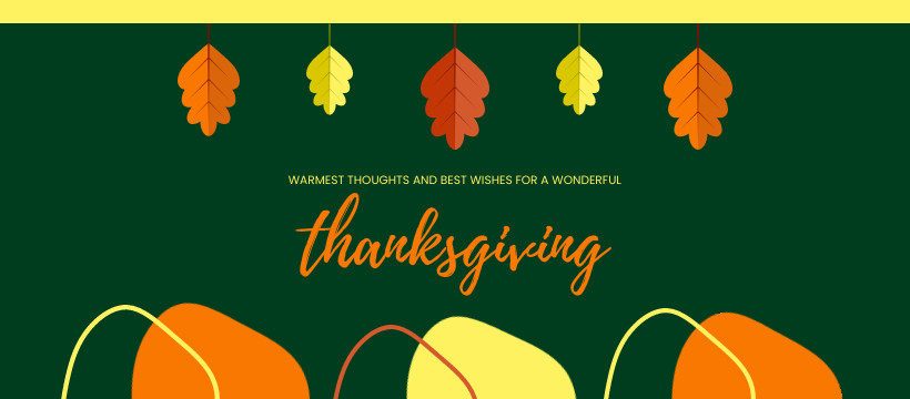 Thanksgiving Warmest Thoughts  Facebook Cover 820x360