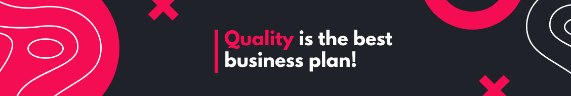 Quality is the Best Business Plan Linkedin Page Cover Linkedin Page Cover 1128x191