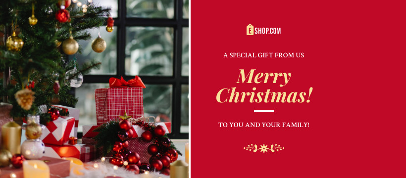 Merry Christmas Special Gift to You Facebook Cover 820x360