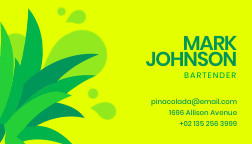 Cocktails Pina Colada Delivery Business – Card Template 252x144 template preview