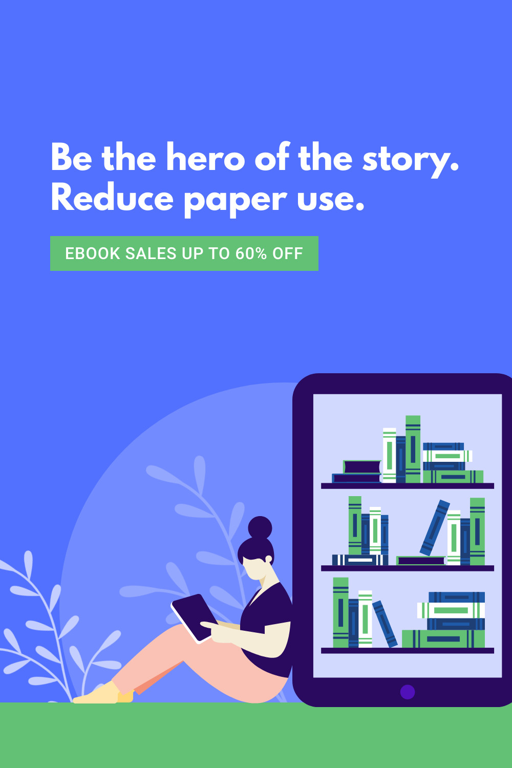 Reduce Paper Use Ebook Earth Day Sales