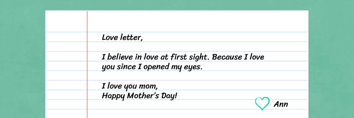 Mother's Day Letter Facebook Cover 820x360