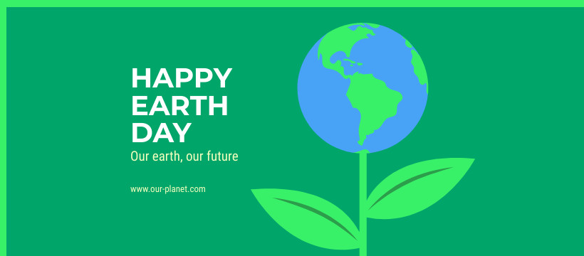  Happy Earth Day for Our Future Facebook Cover 820x360