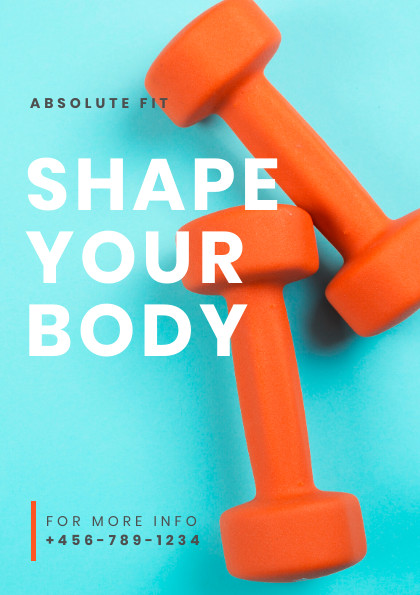 Shape Your Orange Body – Flyer Template 420x595