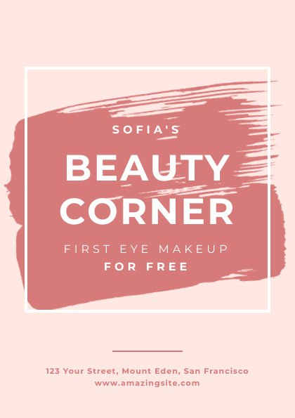 Sofia's Beauty Corner – Flyer Template 420x595 template