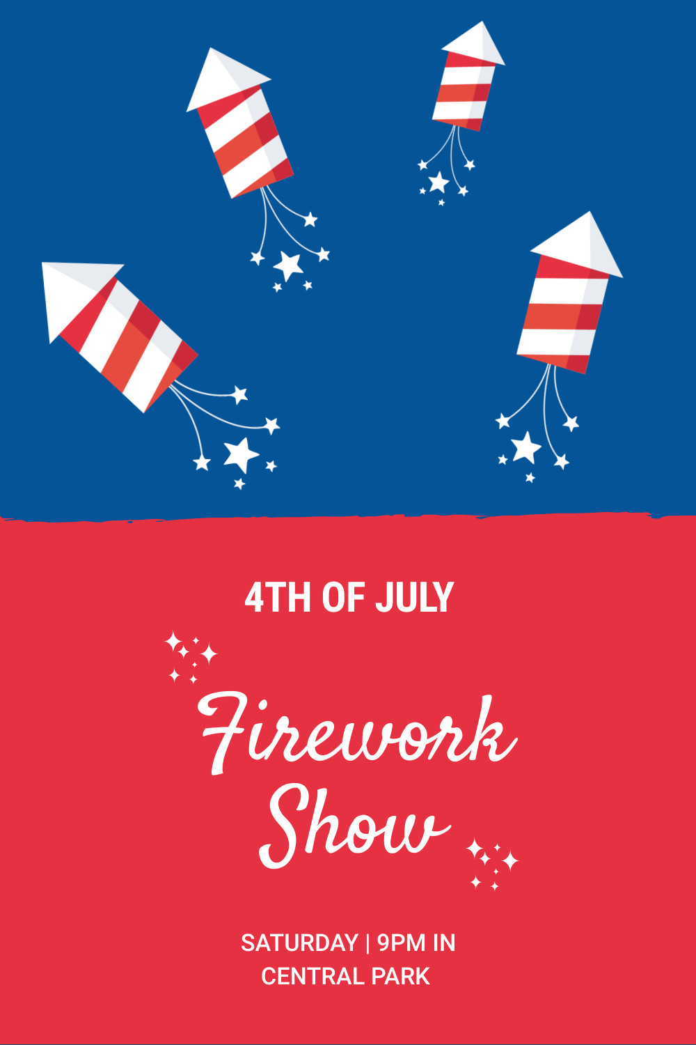 4th of July Firework Show Facebook Cover 820x360