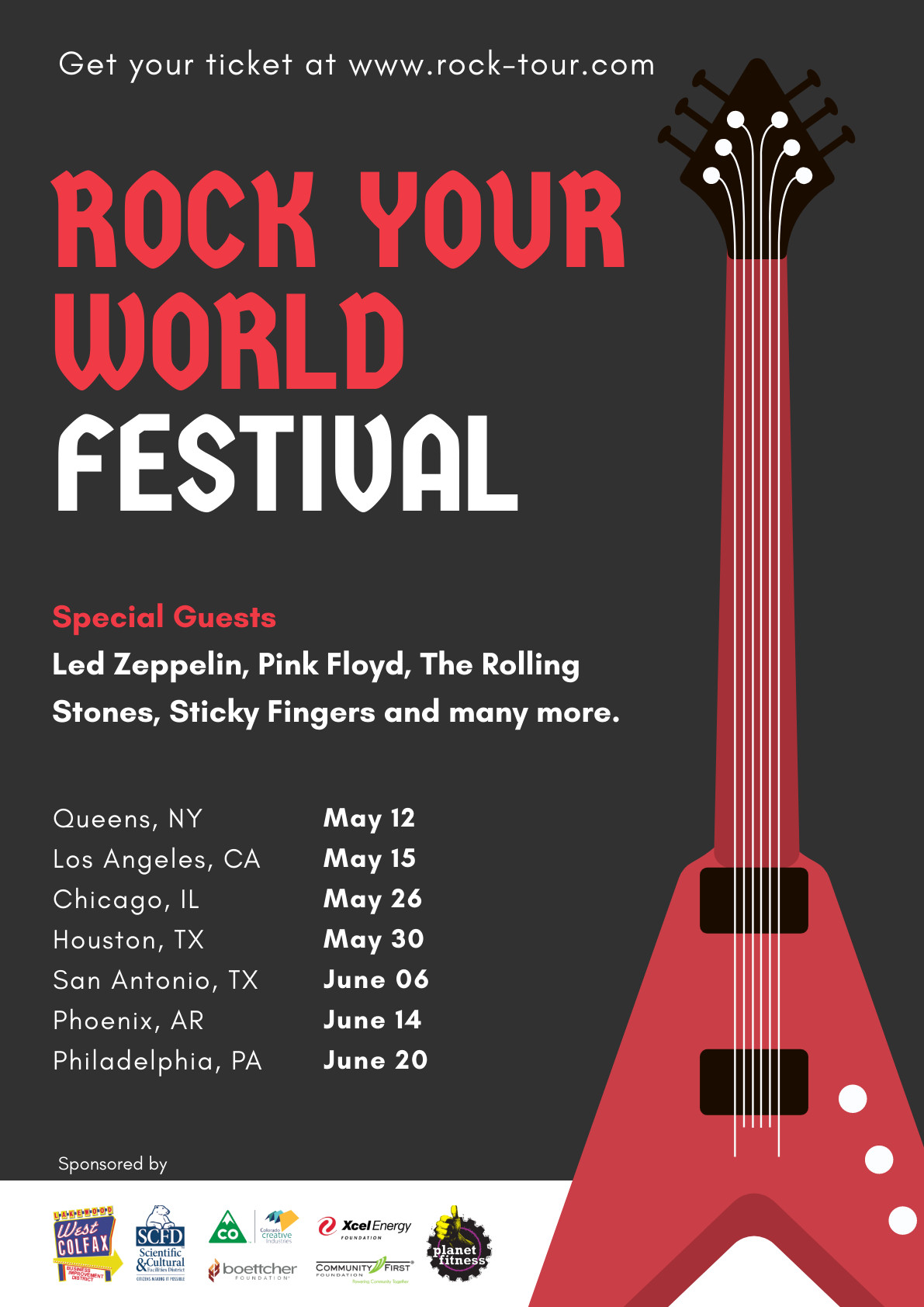 Rock Your World Festival – Poster Template 