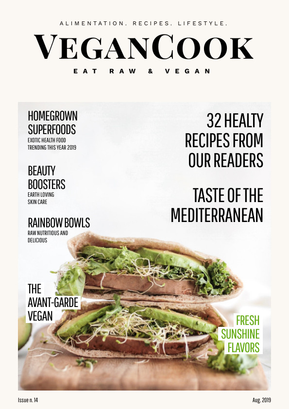 VeganCook Raw and Vegan Magazine – Cover Template 595x842 template