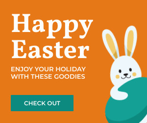 Happy Easter with Holiday Goodies Inline Rectangle 300x250