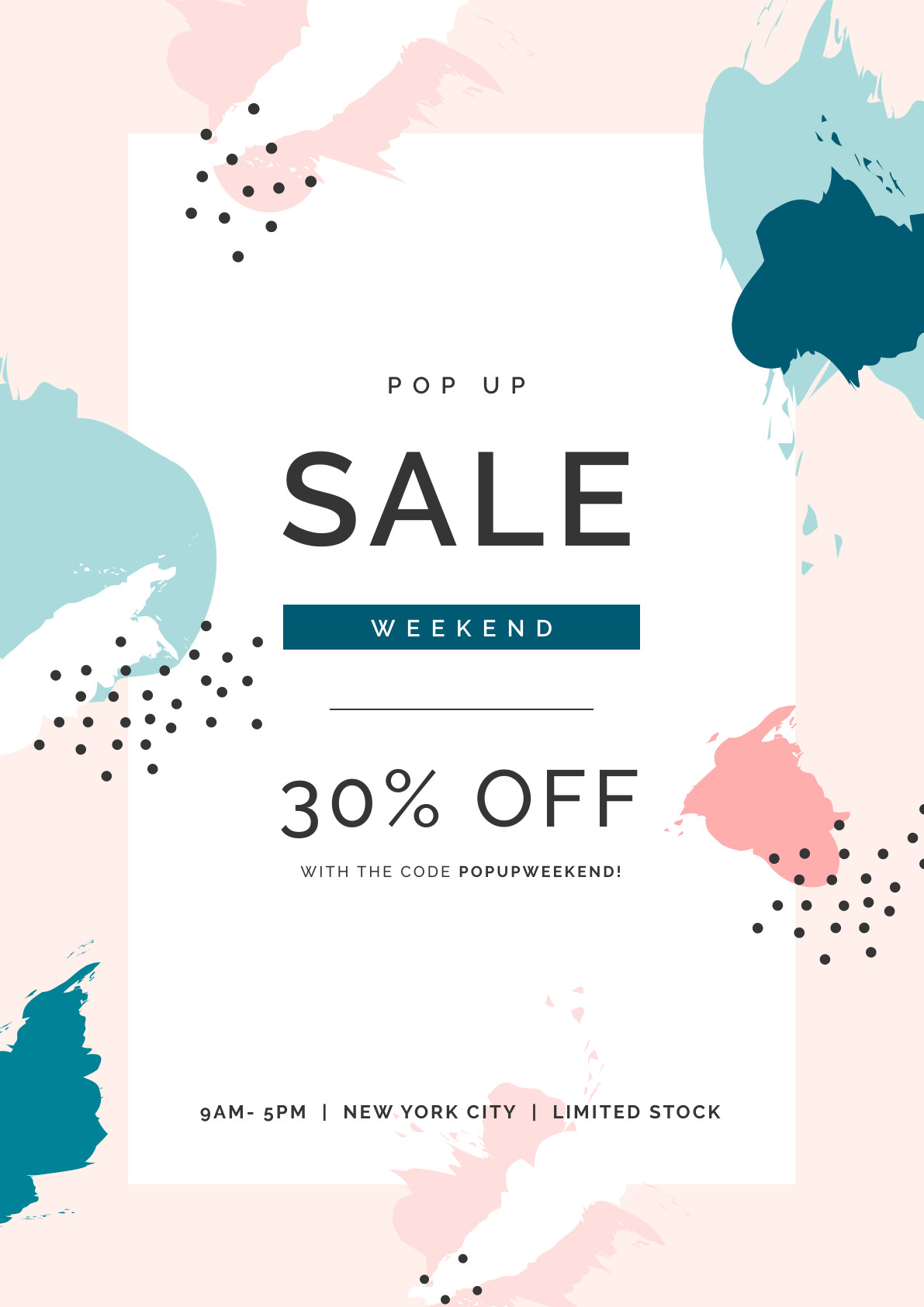 Pop Up Sale – Poster Template 1191x1684 template