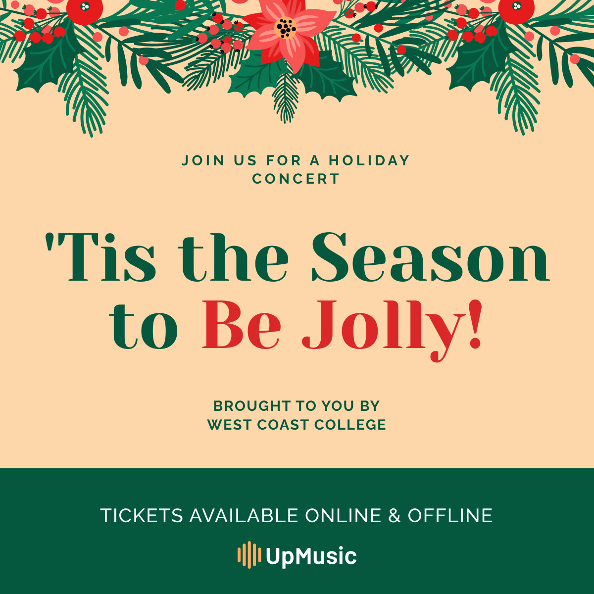 Season to be Jolly Christmas Concert Responsive Square Art 1200x1200