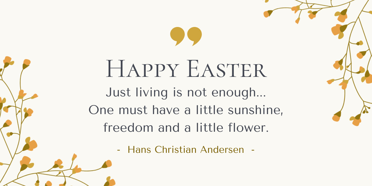 Happy Easter Andersen Quote Facebook Cover 820x360