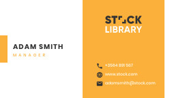 Yellow Stock Library Adam Business – Card Template 252x144 template