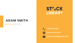 Yellow Stock Library Adam Business – Card Template 252x144