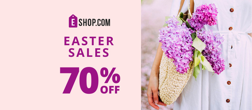 Purple Spring Easter Sales Inline Rectangle 300x250