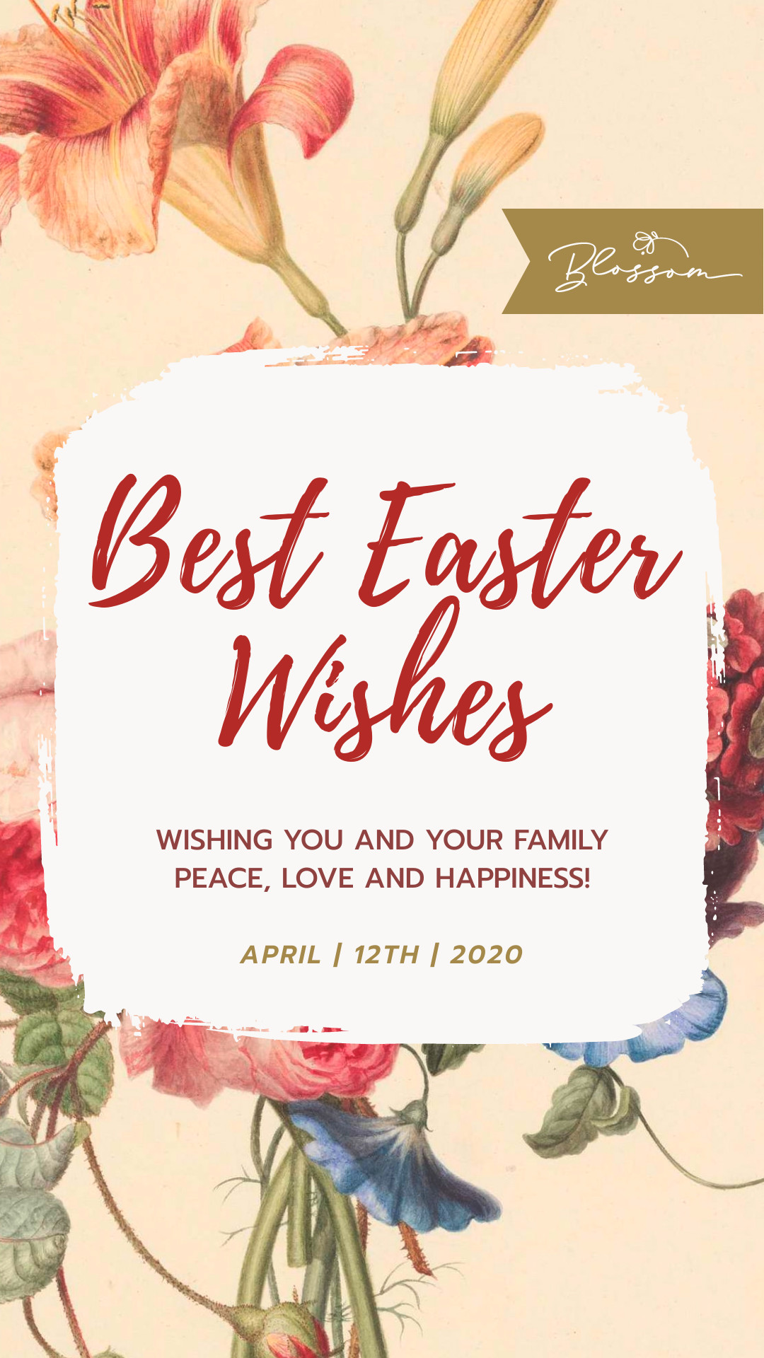 Watercolor Best Easter Wishes