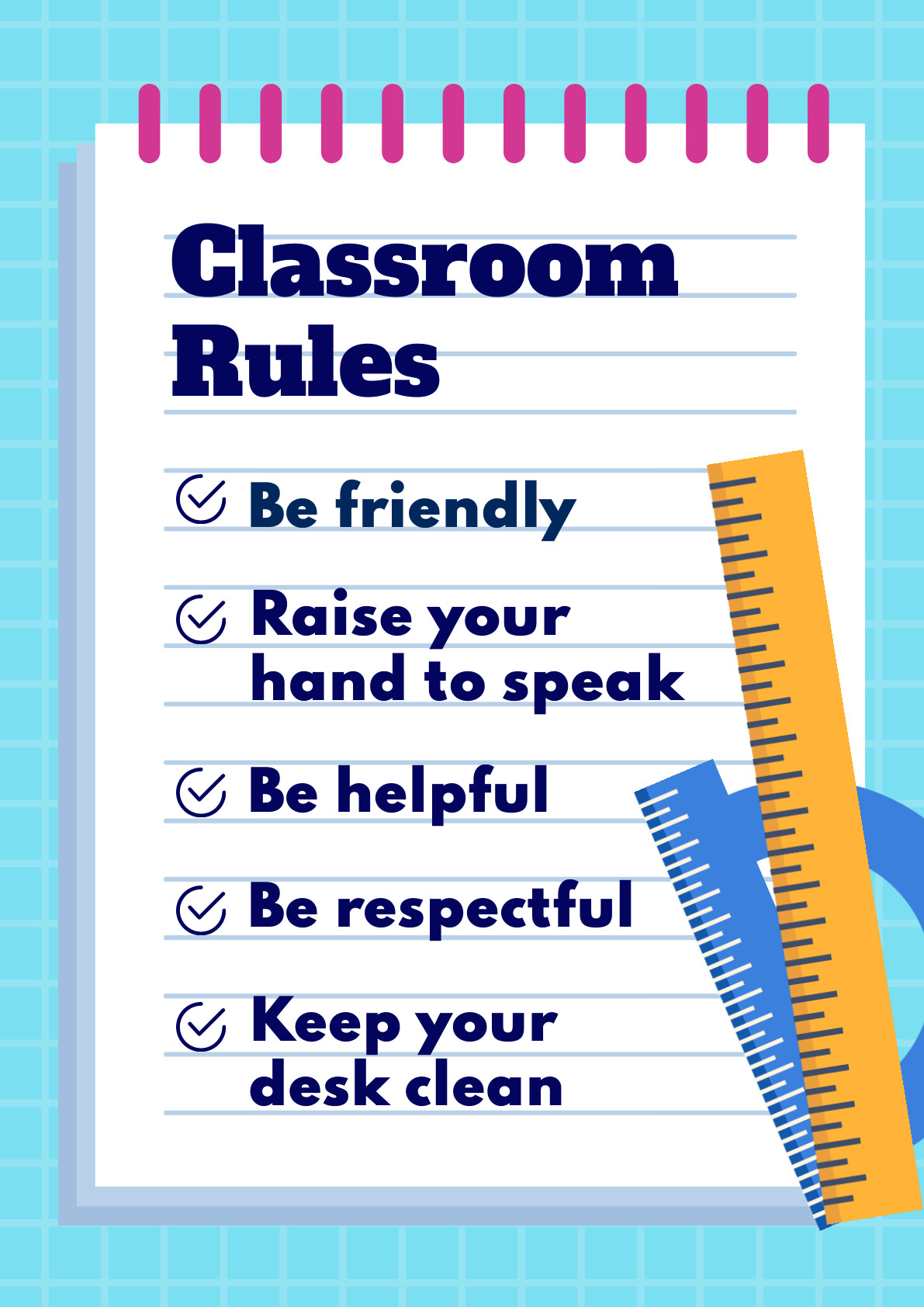 Classroom Rules School Poster 1191x1684