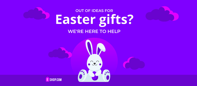 Easter Bunny Gift Ideas Facebook Cover 820x360