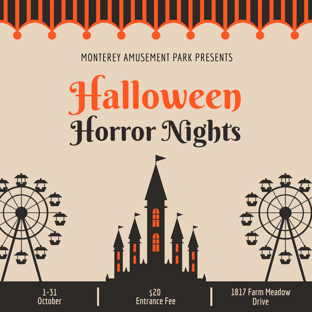 Halloween Horror Nights Amusement Park Facebook Cover 820x360