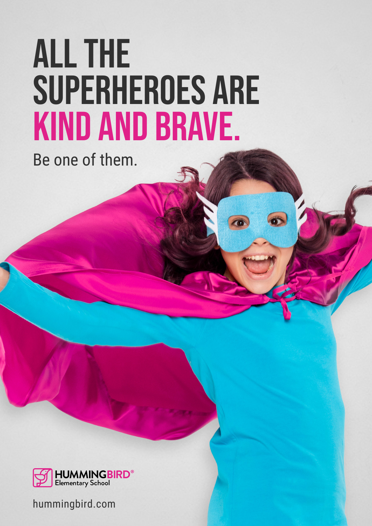 Superheroes are Kind and Brave School Poster 1191x1684
