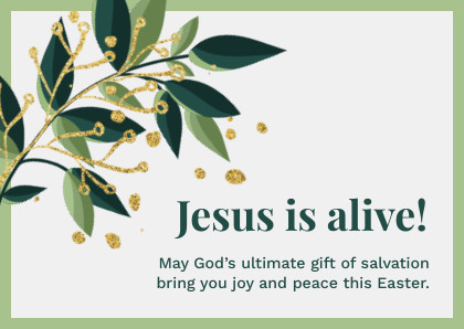 Olive Jesus is Alive Easter – Card Template  420x298 template preview