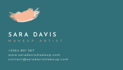 Sara Davis Makeup Artist – Business Card Template 252x144 template