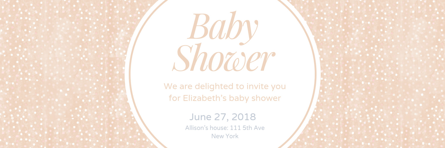 Baby Shower Facebook Post Template