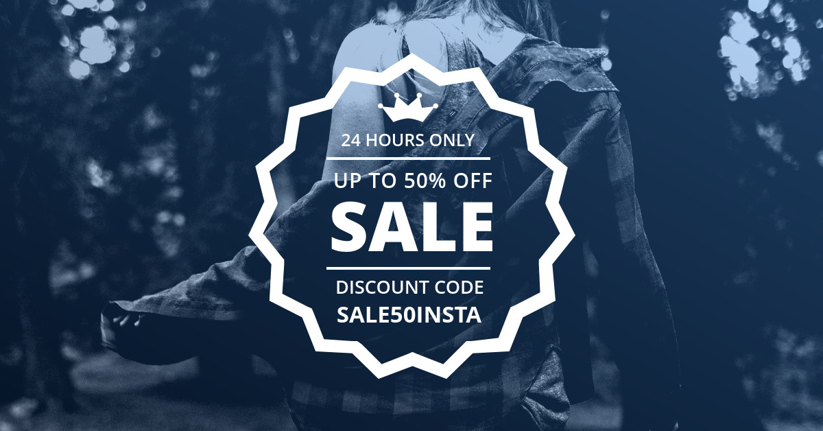 24 Hours Discount - Ad template Facebook Sponsored Message 1200x628