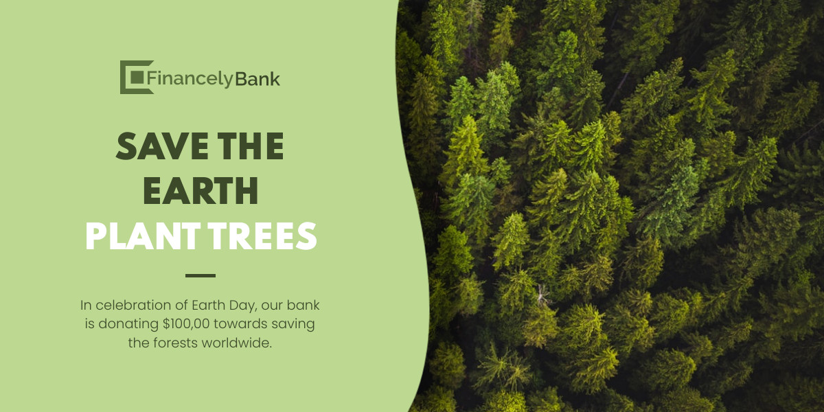 Plant Trees Earth Day Donation Facebook Cover 820x360