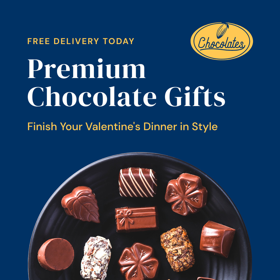 Premium Chocolate Valentine's Day 1080x1080 template