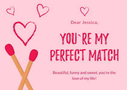 Perfect Match Valentine's Day Pink 420x298 template
