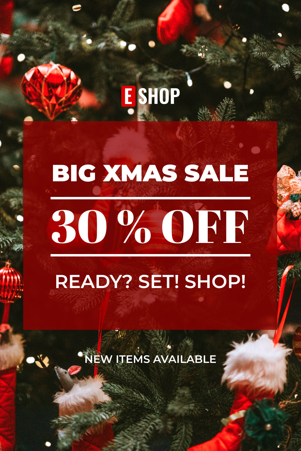 Big Christmas Sale New Items Facebook Cover 820x360