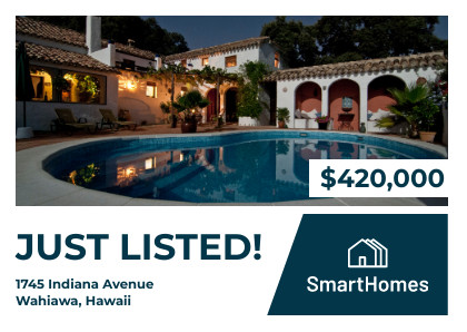 Just Listed SmartHomes – Card Template 420x298 template