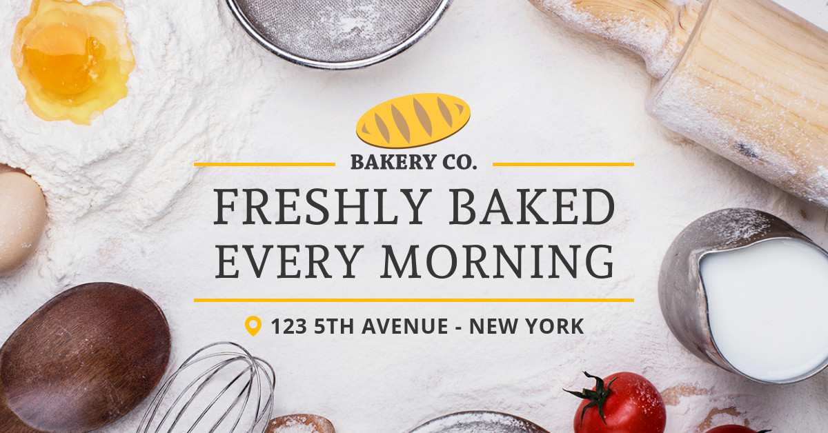 Baked goods Facebook Sponsored Message 1200x628