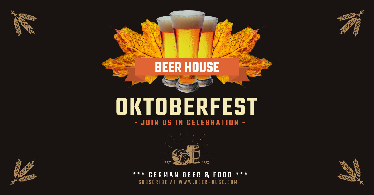 Oktoberfest Facebook Sponsored Message 1200x628