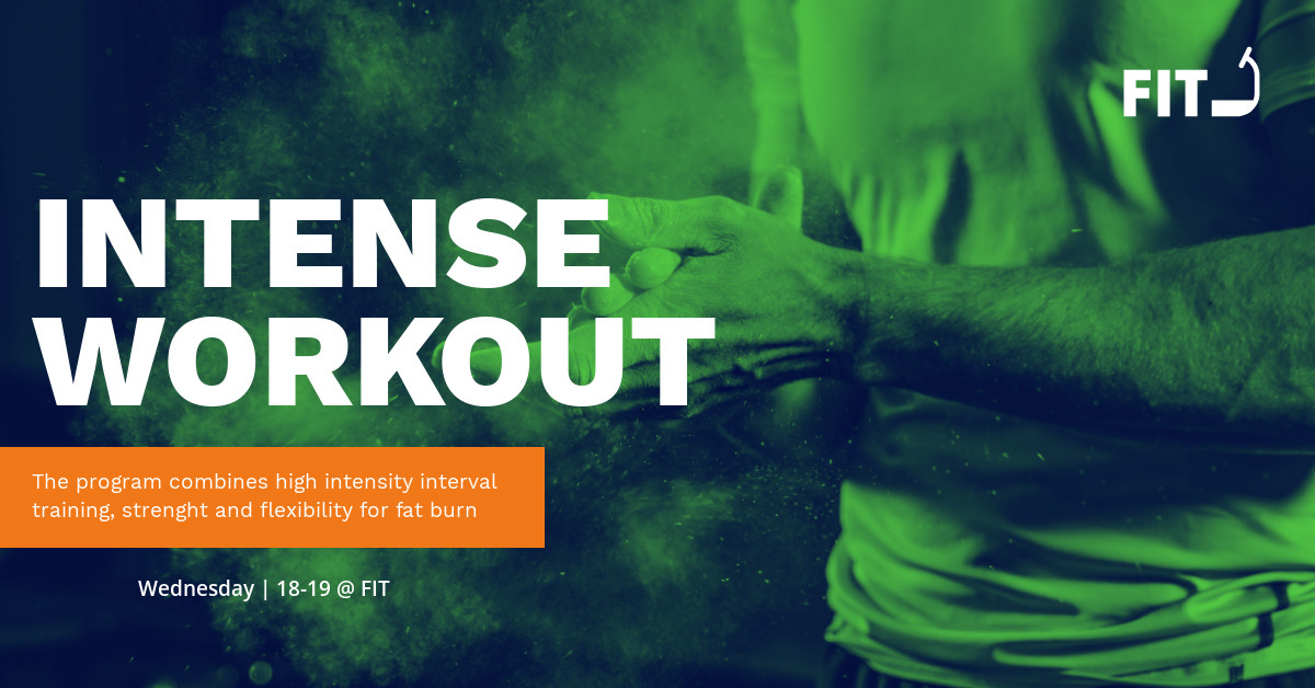 Workout - intense training Facebook Sponsored Message 1200x628