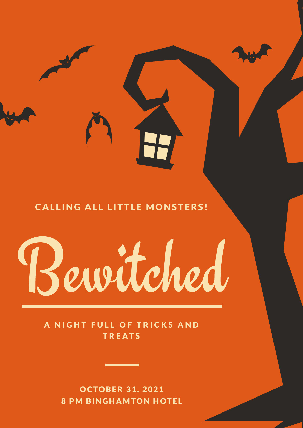 Halloween Bewitched Night Poster 1191x1684
