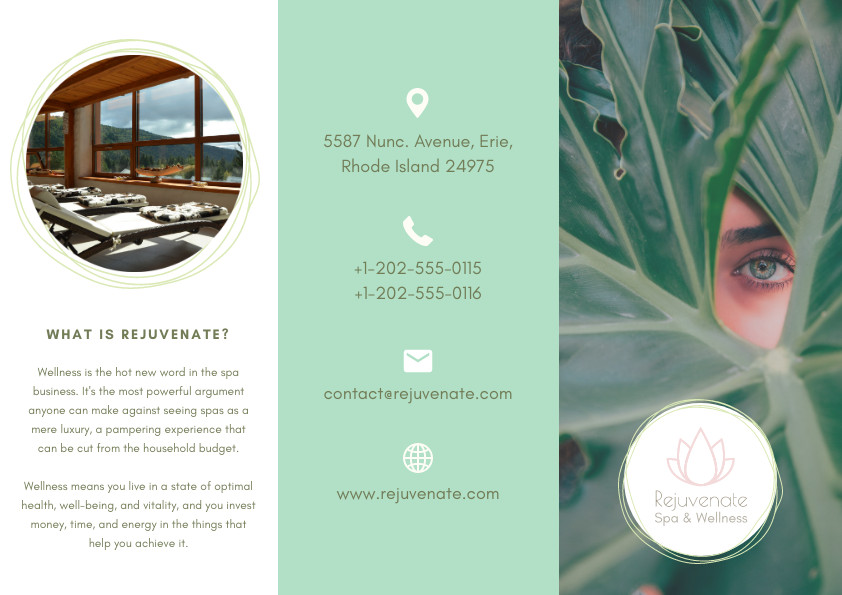 Rejuvenate Spa and Wellness Center – Brochure Template 842x595