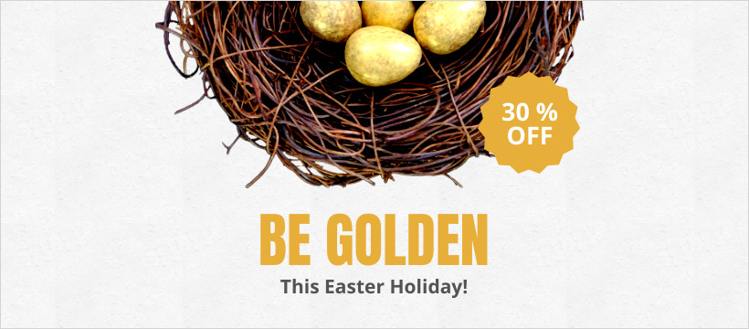 Golden Easter Egg with Promo Inline Rectangle 300x250